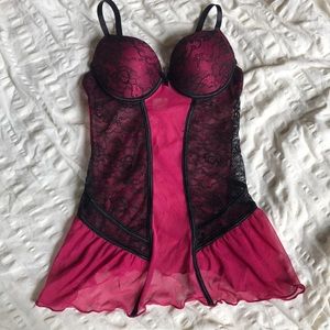 Black and pink baby doll